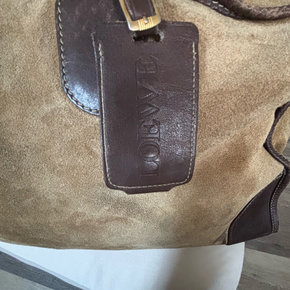 Loewe Vintage Amazona 44 Suede Weekender Bag –Tan/Brown Collector’s Travel Piece - Picture 3 of 14